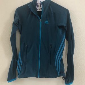 Adidas Cocona Run Lightweight Teal Jacket Sz XS